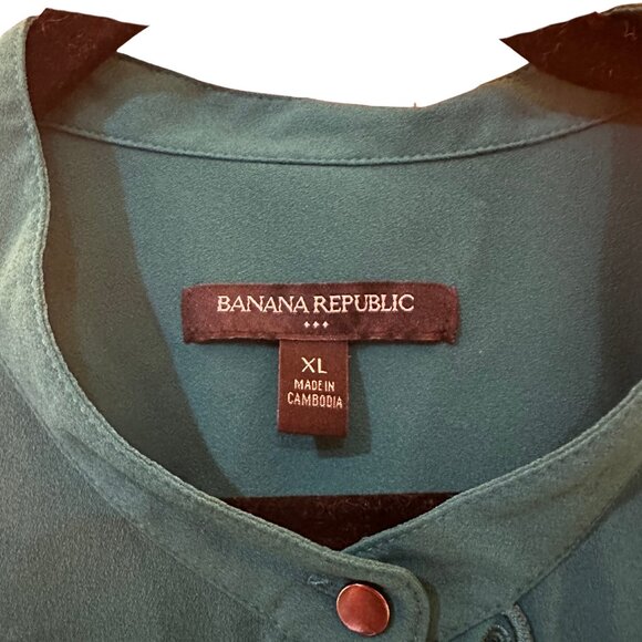 Banana Republic Emerald Long-Sleeve Blouse | XL - Picture 3 of 3